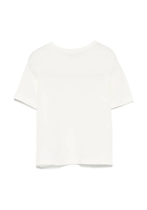 T-shirt con logo ricamato PAOLO PECORA KIDS | PP3967BURRO
